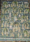 Large Vintage Indian Kalaga Hand Painted Silk Painting Ceremonial 69x50