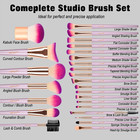 Jaf Beauty Makeup Brush Set Professional Women Travel Cosmetic Kit Purple Pink