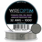 Stainless Steel 316l Wire 22 23 24 25 26 27 28 32 34 36 38 40 Awg 25  - 1000 