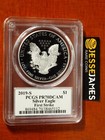 2019 S Proof Silver Eagle Pcgs Pr70 Cleveland Signed First Strike Blue Eagle
