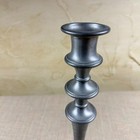 Tall Pewter Candlestick Holder 10     Vintage Style Taper Candle Heavy Base