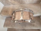 Vintage 1964 Ludwig Pink Champagne Sparkle Pioneer Snare Drum Red Pad Muffler 