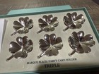 Nib New Ercuis Marque Place   Party Card Holder Silver Played Trefle  228 Retail