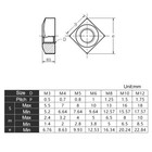 Square Nuts To Fit Metric Bolts Screw 304 Stainless Steel M3 M4 M5 M6 M8 M10 M12