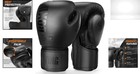 Stylish Black 10oz Boxing Gloves With Strong Grip - Ideal For Training   Combat