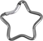 4pcs Silver Carabiner Clip Star Shaped Climbing Buckle Aluminum Alloy Heavy Duty
