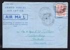 Gb Ww2 Military 1943 Air Letter Cover To Canada  Unit Oval