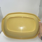Vtg Tupperware Microwave Steamer 3-piece Set Yellow white Plastic 10in