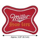 Miller High Life Iron On Patch 3 25  Red Miller Time Beer Embroidered Applique