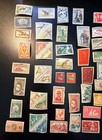 60  Vintage French Colonies Stamps France Libre Monaco Cameroun Dahomey Lot