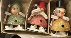 Vintage 6 Putz  Snowmen Original Box Made In Japan 1 Missing Feet 50   s Or 60   s