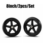 2pack Wheel Replacement For Wheelchairs  8 Inch By 1 38 In Black  5 16  Bearing