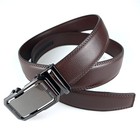 Genuine Leather Mens Ratchet Belt Belts For Men Adjustable Automatic Buckle