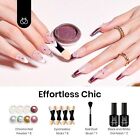 Beetles Metallic Chrome Nail Powder Kit Black White Colors Gel Polish A-004 