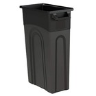 Trash Can 23 Gallon Black Highboy Heavy Duty Waste Container Slim Space Saving