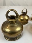 Four - Beautiful Antique vtg  Asian Brass Dome Temple Bells