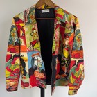 Vintage Kaktus Picasso Cubist Portrait Art Print Jacket Multi-color Lined S m