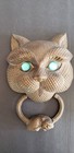 Vintage Cast Brass Cat Door Knocker complete 1983 excellent Condition