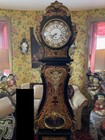 Fabulously Ornate French Boulle Marquetry Grandfather Tall Case Clock