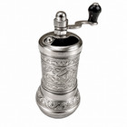 Lot Of 3 Antique Silver Turkish Spice Grinder Zamak Pepper Mill Set
