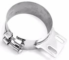 Stack Exhaust Butt Joint Clamp Straight Bracket For 6    Stack Stainless Up 10320