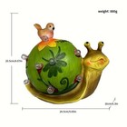 New Garden Decor  Solar-powered Luminous Snail Resin Crafted Statue Yard Light