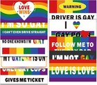 10 Pcs Magnetic Bumper Decals Funny Bumper Stickers Rainbow Car Decals Prank    