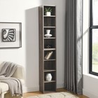 8-tier Media Tower Rack  Cd Dvd Slim Storage Cabinet With Adjustable Shelves  Ta