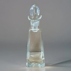 Vintage Oil   Vinegar Cruet Bottle Etched Words   Ground Stopper  7 1 4 