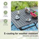5 Pcs Outdoor Dining Set Patio Square Table Chairs Furniture Set Backyard Garden