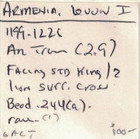 1199 -1225 Armenia Medieval Iron Cross Coin In Lightly Circulated Condition