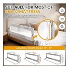46in Baby Safety Bed Rails Height Adjustable Guardrail For Toddlers  Single   