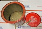 Vintage Hickory 14 Oz Tobacco Tin  Empty Great Colors   Graphics  Pipe Mixture