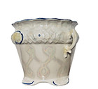 Vintage Iridescent Pearlized Lusterware Slovakian Jardiniere Cache Pot Planter