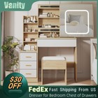 Vanity Makeup Dressing Table Set  stool 4 Drawer sliding Lighted Mirror outlet