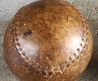 Vintage 1920-1930s    Leather Softball - Hand Stitching   - Nice Original Patina