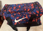 Nike Blue And Orange Camo Duffel Bag