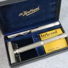 Vintage Herbrand Safety Razor Shaving Set W  Case Men s Single Edge 1929