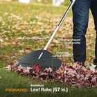 Fiskars Poly Leaf Rake  Leaf Rake  67  Length
