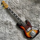 Sunburst 4 String Jb Bass Electric Jazz Bass Guitar Solid Body Chrome Hardware
