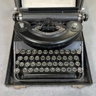1937  Underwood Noiseless Black Portable Typewriter W case Benefits Charity Fs