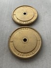 York Barbell Vintage 25 Lb Standard 1    Weight Plates 2x25lb Total 50 Lbs