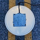 Nice Vintage White Porcelain Industrial Barn Light  14 5  Fixture Gas Station
