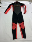 O neill Reactor Wetsuit Black Red Full Suit Long Sleeve Back Zip Surf Diving