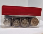 1982 Official Central Bank Of Cyprus Briliant Set  Uncirculated Coins  Rare Find