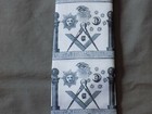  Masonic White Master Mason Square Compass Necktie Freemason Fraternity New 