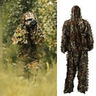 3d Ghillie Suit Set Sniper Train Leaf Jungle Forest Wood Hunting Camouflage
