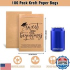 Jarthenaamcs 100pcs Graduation Candy Cookie Treat Bags Sweet Endings To New B