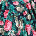 Vtg 80 s E d  Michael s Women s Floral Roses Cottage Core Padded Shoulder Dress 