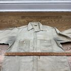 Vtg 1930s Polar By Ely   Walker Chamois Moleskin Flannel Shirt Sanforized Large